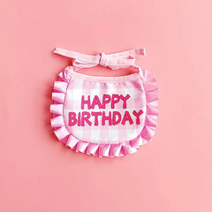 Pet Birthday Party Hat Bib Set Cute Cat Dog Birthday Celebration Scarf Dress Up Kitten Puppy Costumes Gift Pet Accessories