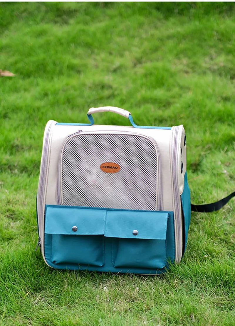 Pet Cat Backpack Portable Small Dogs Outdoor Carrier Cat Travel Bag Foldable Ventilated Design Large Cats Dog Backpack Carrier