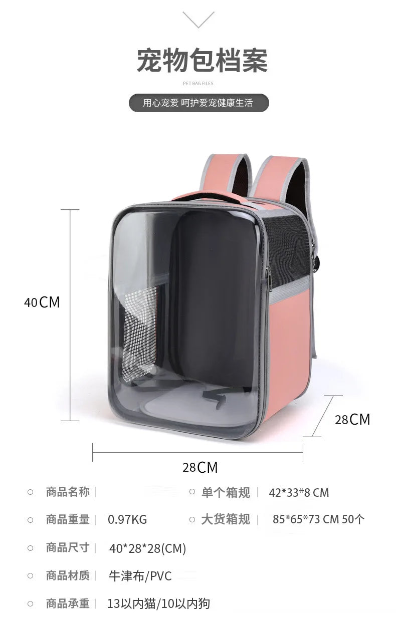 Cat Backpack Carrier Expandable Pet Carrier Backpack for Cats Dogs Small Animals Airline Approved Pet Travel Carrier