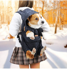 New Dog Carrier Bag Thickened Pet Outgoing Portable Strap Chest Backpack Free Hands Warm Backpack In Winter for Kitten and Puppy