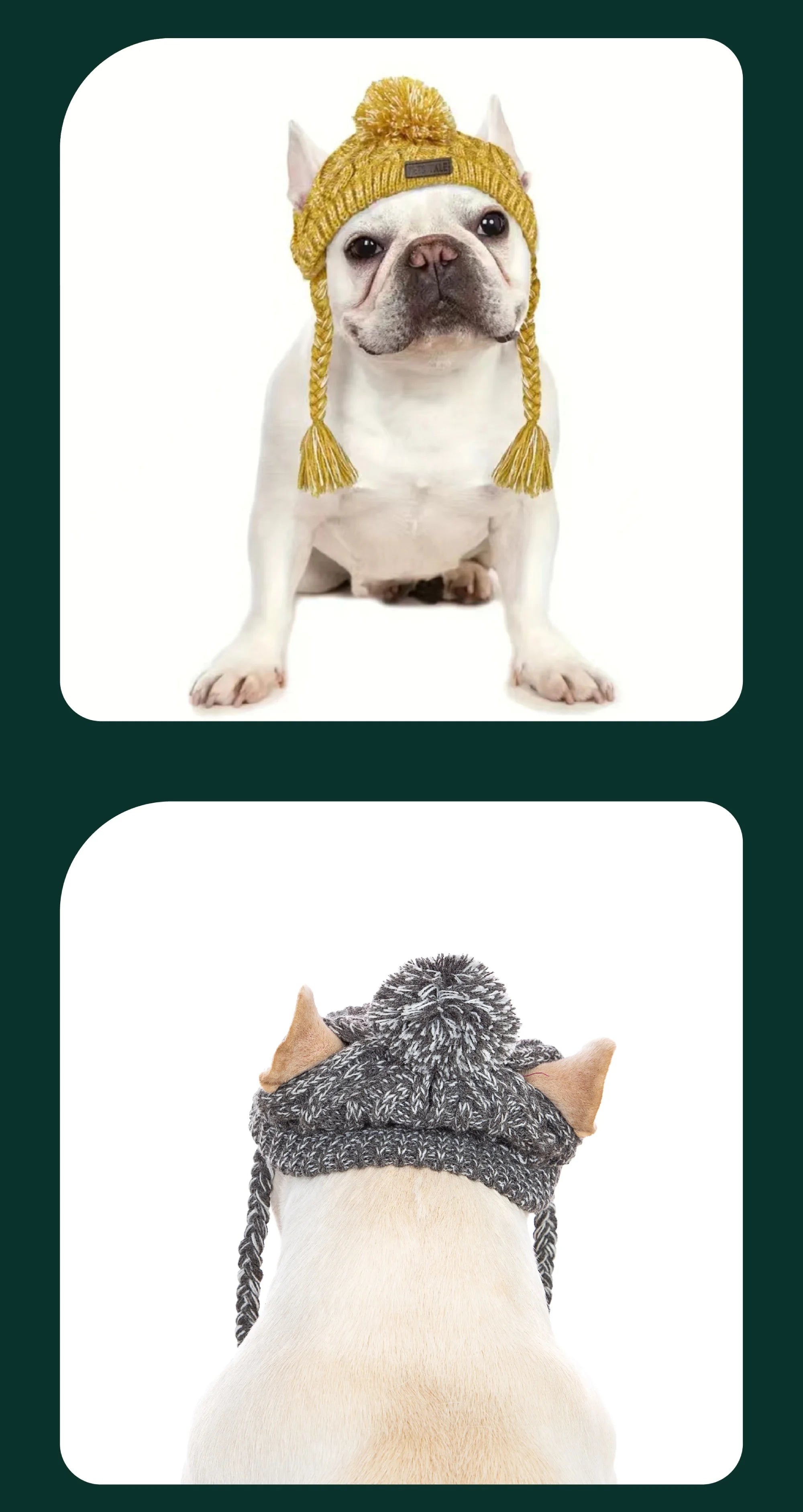 Winter Soft Dog Hats, Warm Pet Dog Knitted Hat, Windproof Knitting Dog Hat