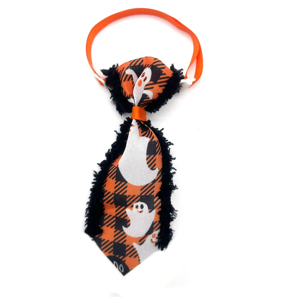 50 Pcs Halloween Pet Dog Ties Pet Dog Necktie for Small Dog Cat Pet Puppy Collar Halloween Dog Bow Ties Holiday Supplies